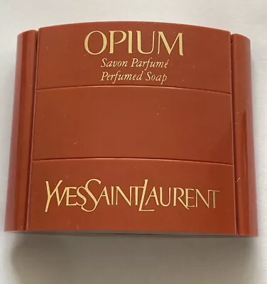 Yves Saint Laurent Opium SOAP YSL Sealed In Brown Soap Dish Vintage Item • £45