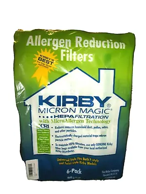Kirby HEPA Allergen Reduction Micron Magic Vacuum Filters Universal Style 6-Pack • $13