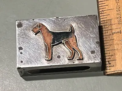 C.1900 Enameled Sterling Silver Airedale Terrier Dog Match Holder Udall Ballou • $157.49