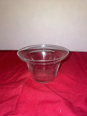 Tealight Or Votive Candle Holder Oyster Glass Clear 2.5 TallX 4.25” Diameter • $7.30