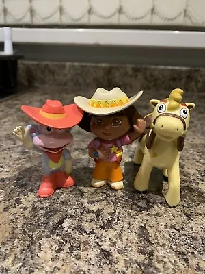 £9.99 • Buy Dora The Explorer And Boots The Monkey Pinto The Horse Figures Cowboys