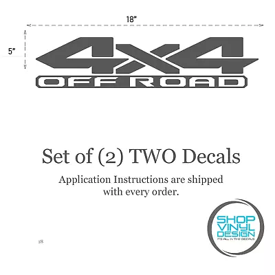 Replacement For Dodge RAM Trucks 4 X 4 Off Road Bedside Decals Pair | Style 18 • $18.95