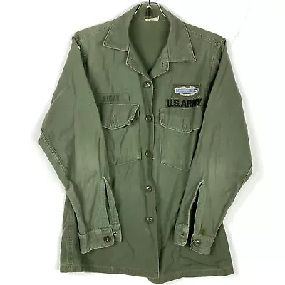 Vintage Us Army Og-107 Button Up Shirt Size Medium Vietnam Era • $42.49