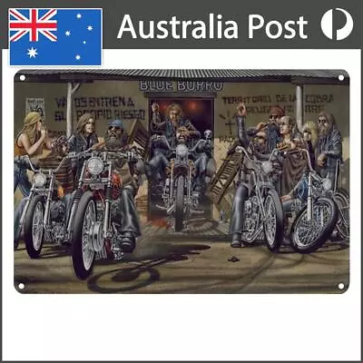 Riding Motorcycles Plate Vintage Metal Tin Sign Plaque For Bar Pub Club Garage • $9.69