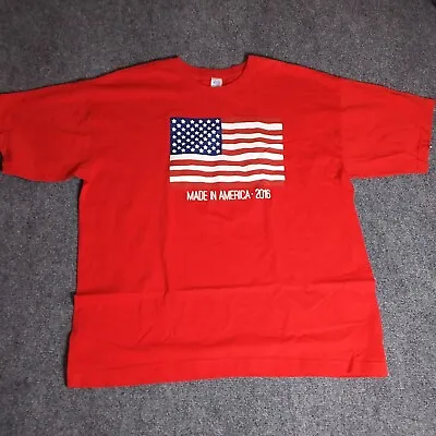 Made In America 2016 Made In The USA Red T Shirt XL Short Sleeve • $8