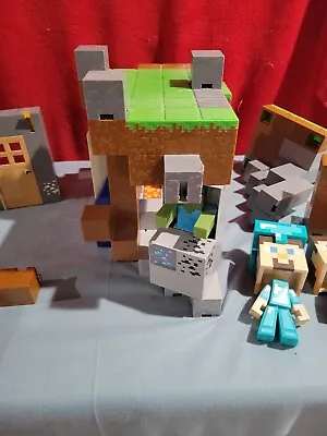 Minecraft Survival Mode Playset Lot - Incomplete With Figures • $55