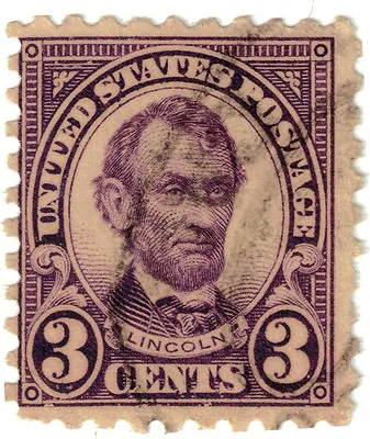 (USA72) 1922 3c Violet Lincoln SG636a • $1