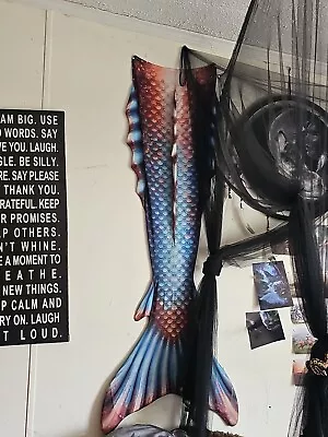 Mermaid Tail Fin Fun Protected Tips Amp Monofin Used But Good Condition.  • $100
