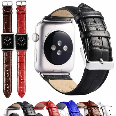 Vintage Genuine Leather Wrist Band Strap For Apple Watch Series 7 6 5 4 3 2 1  • $10.99