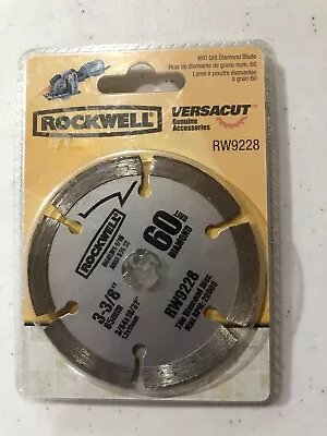 ROCKWELL ~ 3-3/8 In. ~  Versacut Diamond Saw Blade #60 Grit Blade RW9228 • $6.50