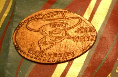 John Wayne Elongated Penny Monterey CA USA Cent Cannery Row Souvenir Coin • $1.99