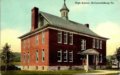 McConnellsburg Pa.~High School Building~General View~Postcard~Posted 1910 • $4.99