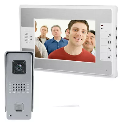 Wired Door Phone Doorbell Touch Key 7  Lcd Video With Ir Camera Home Security AF • $107.43