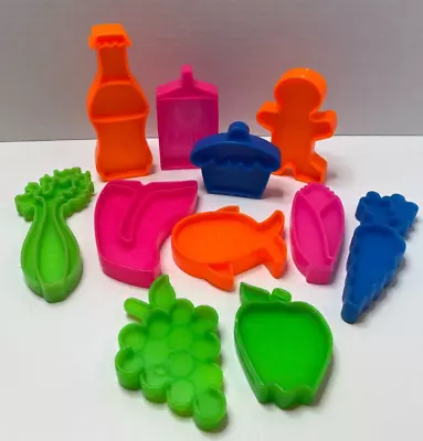 Vintage 70s Mattel Lot TUFF STUFF PLASTIC PLAY FOOD Set Of 11 • $15.99