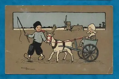 £4.45 • Buy 1918 Ethel Parkinson Pc Dutch Boy & Girl With Goat Cart