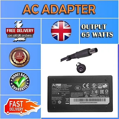 Acbel 65w Ac Adaptor For Hp Pa-1650-02hc (7.4mm X 5.0mm Pin) • £15.95