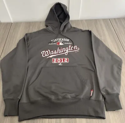 Majestic MLB Authentic Collection Washington Nationals Therma Base Hoodie Sz L • $23.49