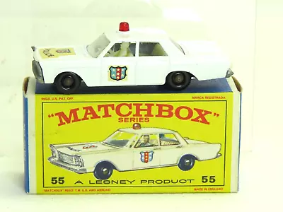 Lesney Matchbox  #55 Ford Galaxie Police Car Original  Box • $55