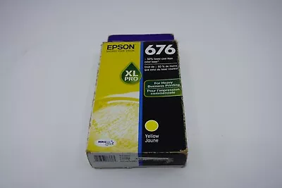 Genuine Epson 676XL Yellow Ink Cartridge WorkForce Pro Expired 9/2020 • $12.59