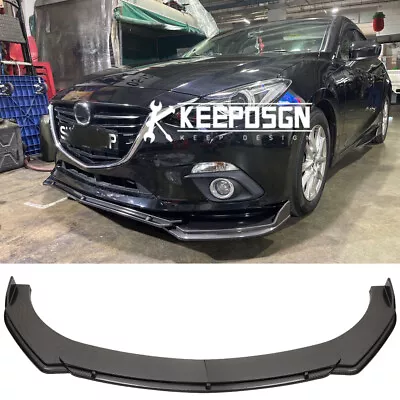 For Mazda 3 6 CX-5 CX5 Front Bumper Lip Splitter Spoiler Body Kit Carbon Fiber • $104.79