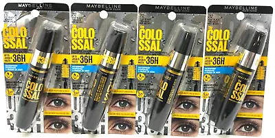 (4) Maybelline Colossal Longwear Mascara Sealed Waterproof 212 - Very Black • $19.99