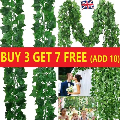 Artificial Hanging Ivy Plant Fake Vine Leaf Greenery Garland Wedding Party Decor • £3.99