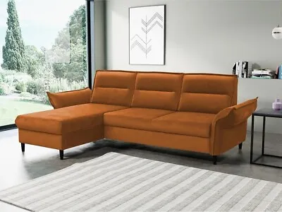 Corner Sofa Bed Seater Storage Container Sleep Function Springs Couch MILANO ML • £990