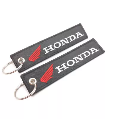 2PCS Motorcycle Jet Tag Keychain Key Lanyards Double Side Logo Pendant For Honda • $10.99