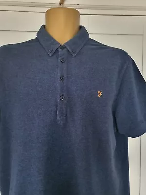 Farah Polo Shirt  Size Xl  Pit To Pit 22  Blue In Colour • £11.99