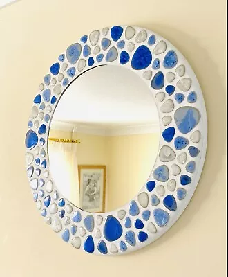 £60 • Buy Snowflake Pebble Round Mosaic Mirror