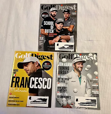 Lot Of 3 Golf Digest Magazines 2018 2019 • $4.99