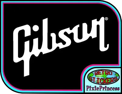 £3.05 • Buy Gibson Guitar Bass Logo A Vinyl Sticker Flight Case Car Truck Wall Window Decal