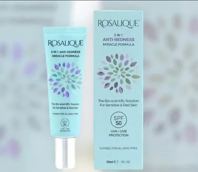 NEW - Rosalique 3 In 1 Anti-Redness Miracle Formula SPF 50 30ml • £29.99