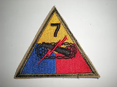 Us Army 7th Armored Division Patch  - Original Wwii Era • £7.55