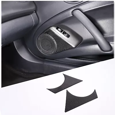 For Mitsubishi ECLIPSE 2006-2011 2PCS Carbon Fiber Car Door Speaker Trim Sticker • $30.99