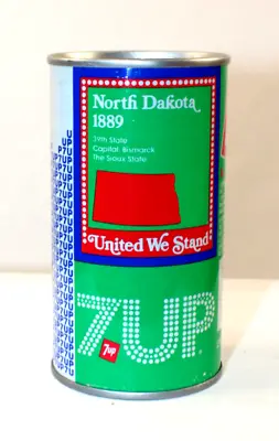 1976 Bicentennial 7up Can North Dakota 1889 30th State 12oz Seven Up Bottling • $11.73