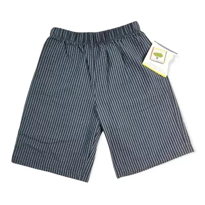Mulberribush Shorts Boys 6 Blue Striped Cotton Pull On Elastic Waist Seersucker • $8.40