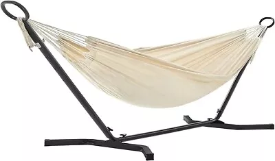 SONGMICS Hammock With Stand 210 X 150 Cm Hammock 5 Adjustable Heights • £47.99