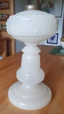 Vintage Milk Glass Oil Lamp Base • £30