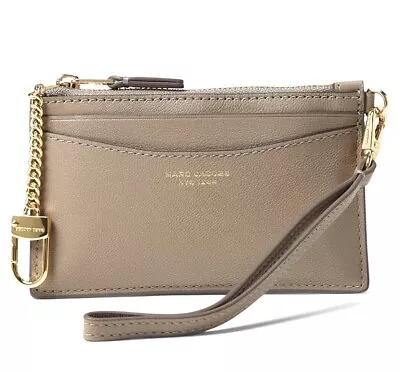 Marc Jacobs S176L03FA22-001 The Top Zip Wristlet Wallet Cement GoldOne Size • $128.98