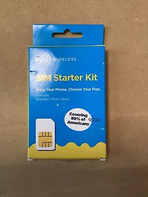  Sim Starter Kit   H20 Wireless 3-in-1 Standard Micro Nano • $7.99