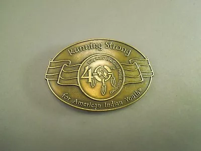 Vintage Billy Mill's 10k Gold Medal Anniversary Running Strong Belt Buckle • $35