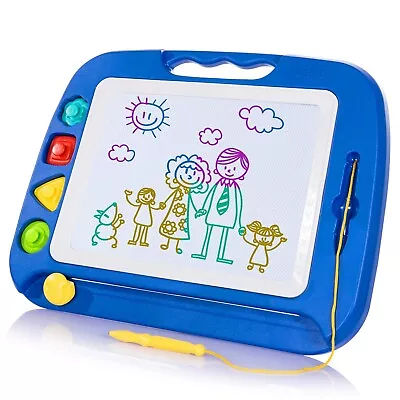 Kids Large Magnetic Drawing Board Learning Toy Gift Magnet Etch Sketch Colors • £16.99