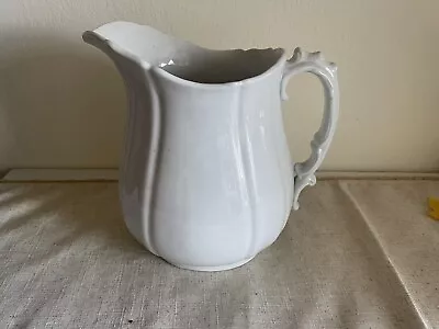 Vintage Royal Ironstone China White Pitcher Ewer Alfred Meakin England • $44