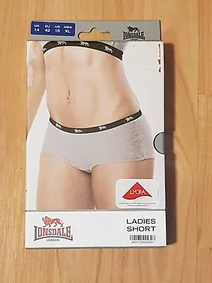 Lonsdale Ladies Fitness Short. Grey Marl. Size 14. New And Boxed • £3.99