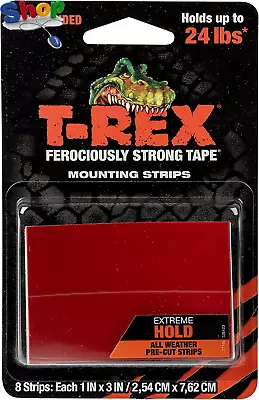 T  Rex  Tape  Extreme  Hold  Heavy  Duty  Double  Sided  Mounting  Strips  Holds • £11.43