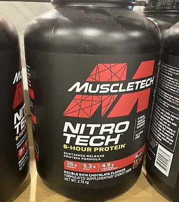 MuscleTech NitroTech Post Workout 8 Hour Protein Chocolate Flavour 2.72kg • $82.38