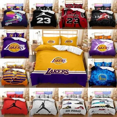 $37.99 • Buy Basketball Sports Duvet Cover Bedding Set Pillowcase AU Single Double Queen Gift