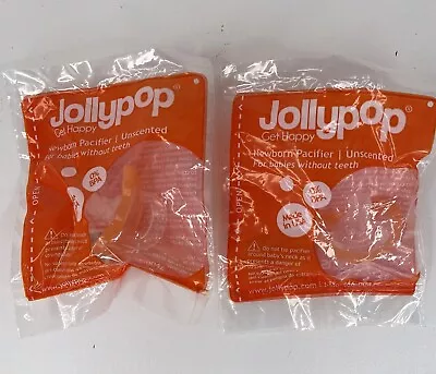 Lot Of 2 Jollypop Newborn Pacifiers UNSCENTED For Babies Without Teeth Brand New • $9.88