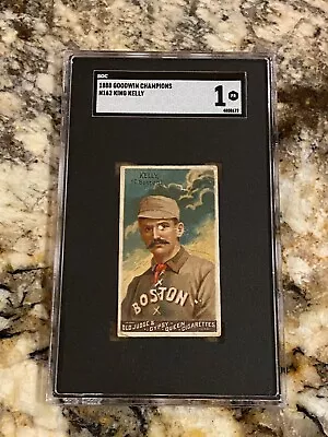 1888 N162 Goodwin Champions Mike King Kelly Sgc 1 Newly Graded Centered Hof Rare • $5288